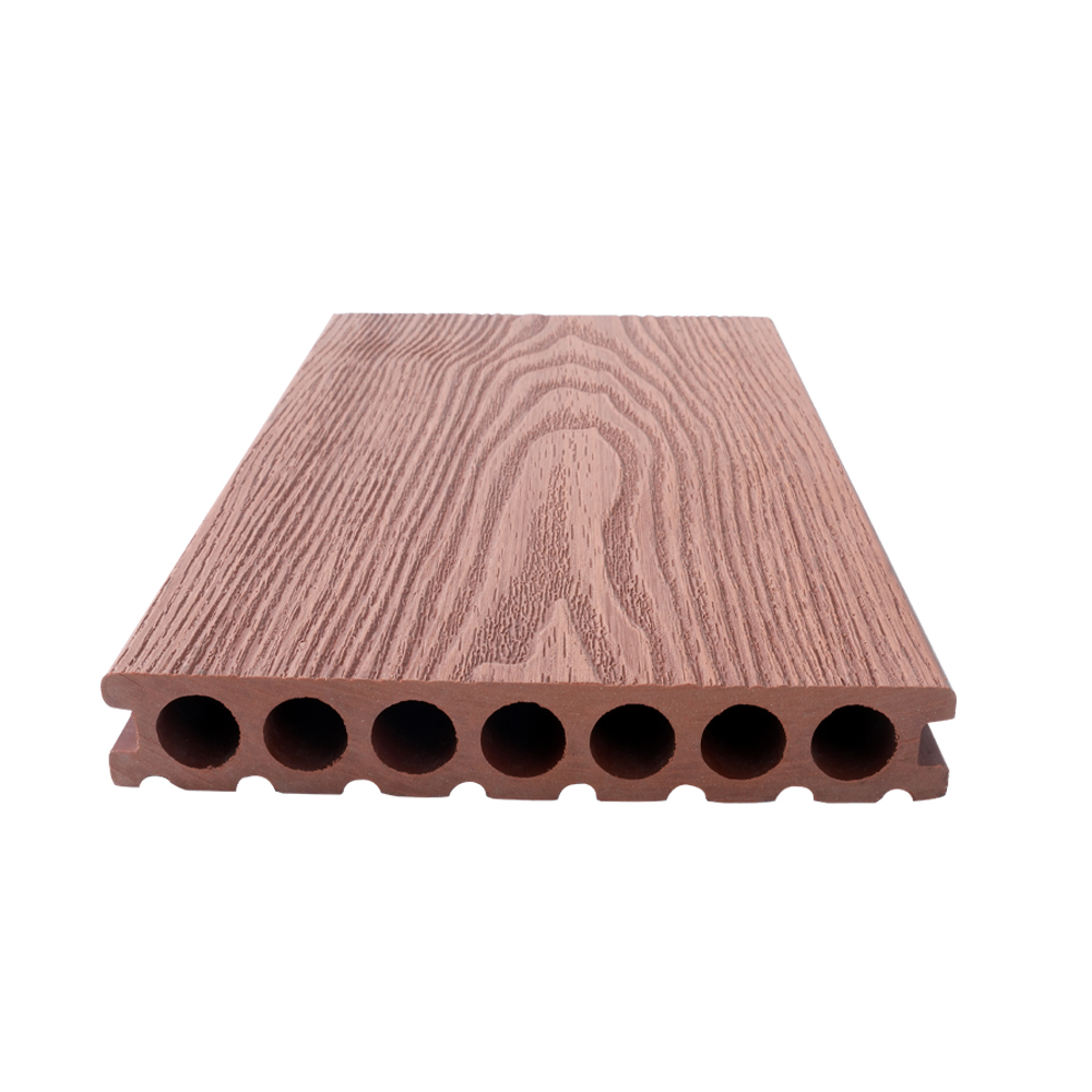 Syv hulls WPC 3D-preget terrassebord