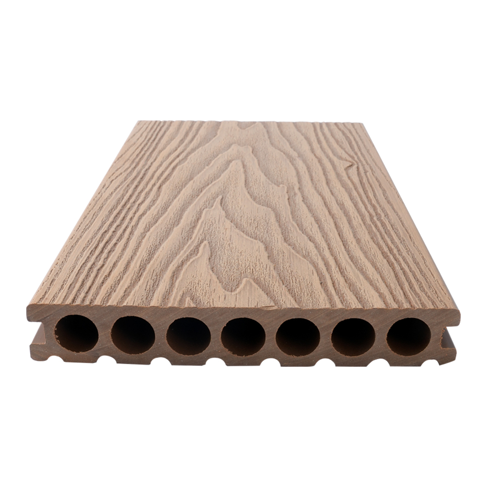 Syv hulls WPC 3D-preget terrassebord (dragemønster)